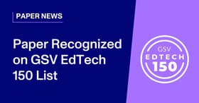 Paper Recognized on GSV EdTech 150 List